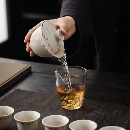 White Porcelain Simple Teaware Suit Japanese Retro Creative Ceramics Handmade Home Teapot Kung Fu Teaware Gifts