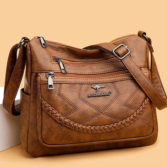 Puha Pu bőr luxus kézitáskák pénztárcák női táskák tervező vállkísérő táska nő márkás 2023 -as Trend Messenger táskák