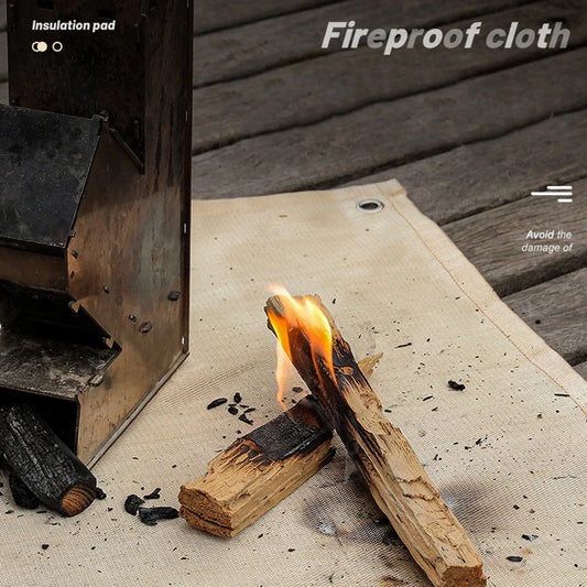 Camping Fireproof Pânză de izolare cu flacără Retardant Mat Bbq Izolație de căldură în aer liber Picnic Barbac Plantă