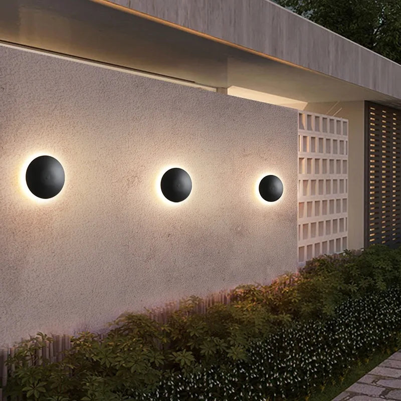 Aluminum Outdoor waterproof wall lamp, courtyard garden, modern and minimalist balcony, living room, bedroom, indoor wall lamp
