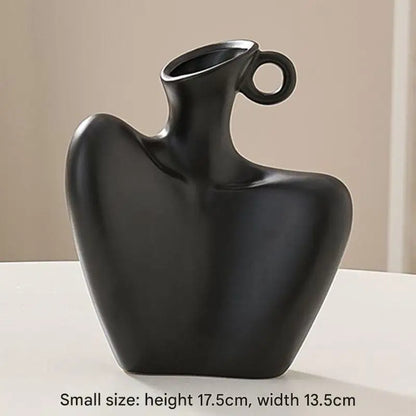 Creative Human Vase Living Room Flower Arrangement Container Ceramic Flower Pot Decoration Home Decoration Accessories