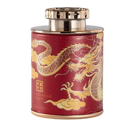 Portable Sealed Cans Dragon Print Mini Tea Canister Home  Packaging Box Travel Tea Paper Storage Canisters Empty Can