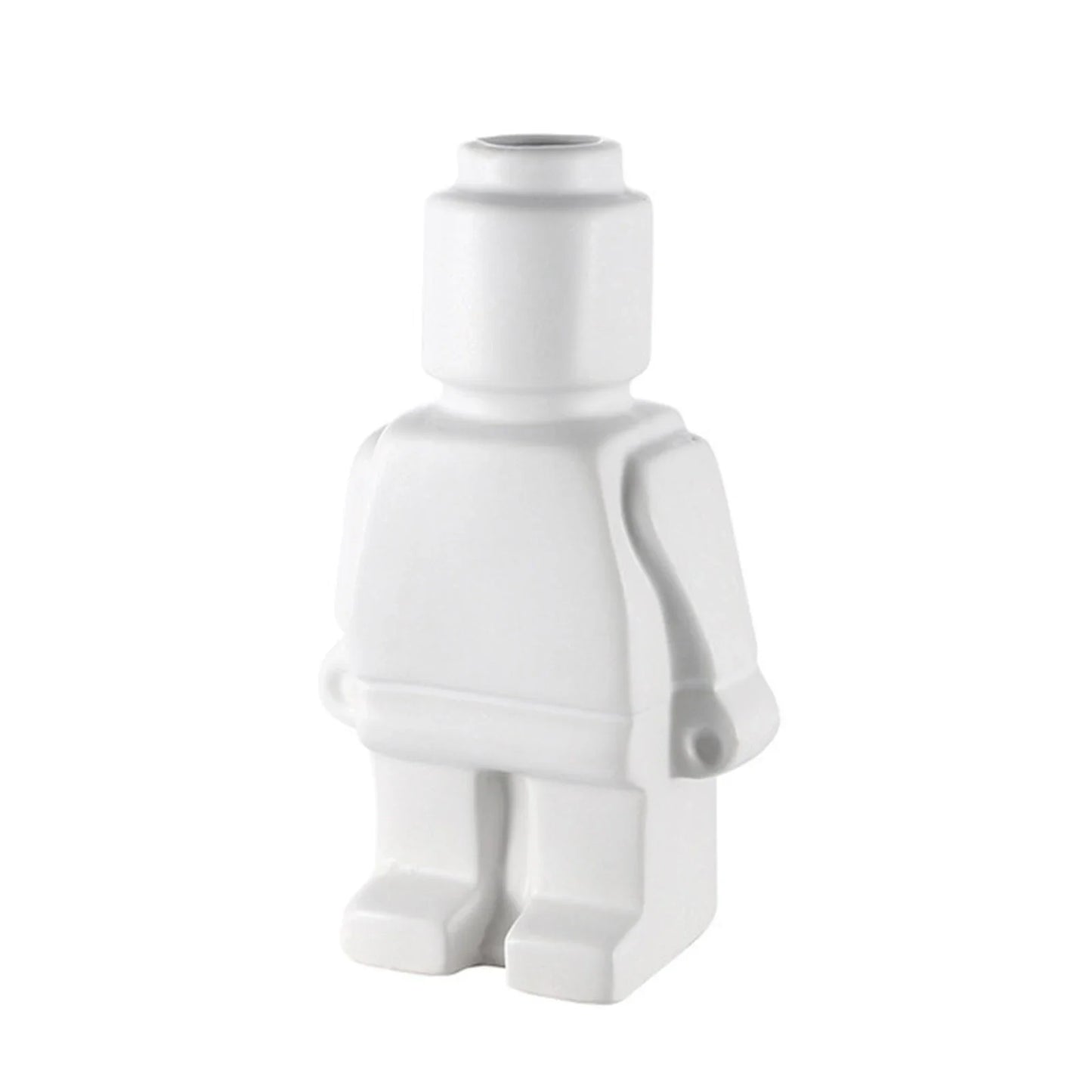 Minifigure Building Blocks Resin Robot Flower Vase Home Decoration Modern Home Interior Office Desk Decoration Pendants ваза 화병