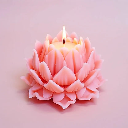 3D -Lotus -Form -Kerze Silikonform Lotus Kuchen Schokolade Silikonform Blume Peony Kerzenform Harzformen Home Dekoration