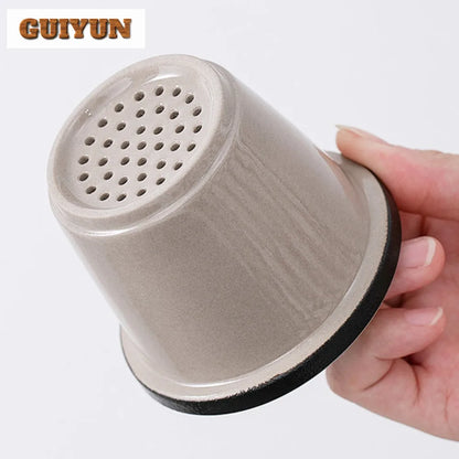 380ml Teacup Mugs With Dustproof Lid Tea Filter Heat Resistant Tea Infuser Coffee Cup Infuser Filter Wooden Handle Personal Mug