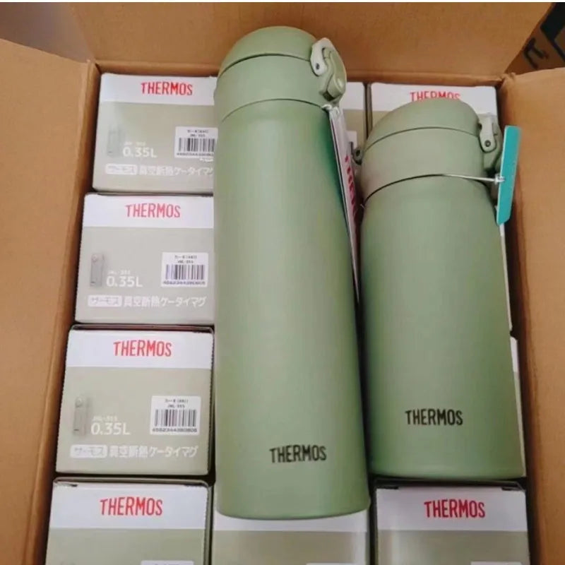 THERMOS insulated cup, frosted black 500ml /350ml stainless steel car mounted water cup, male and female student cups