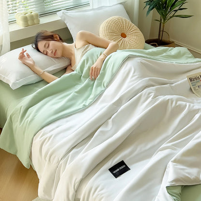 Yanyangtian egyszínű tavaszi nyári paplan takaró ágytakaró kétoldalas, steppelt
