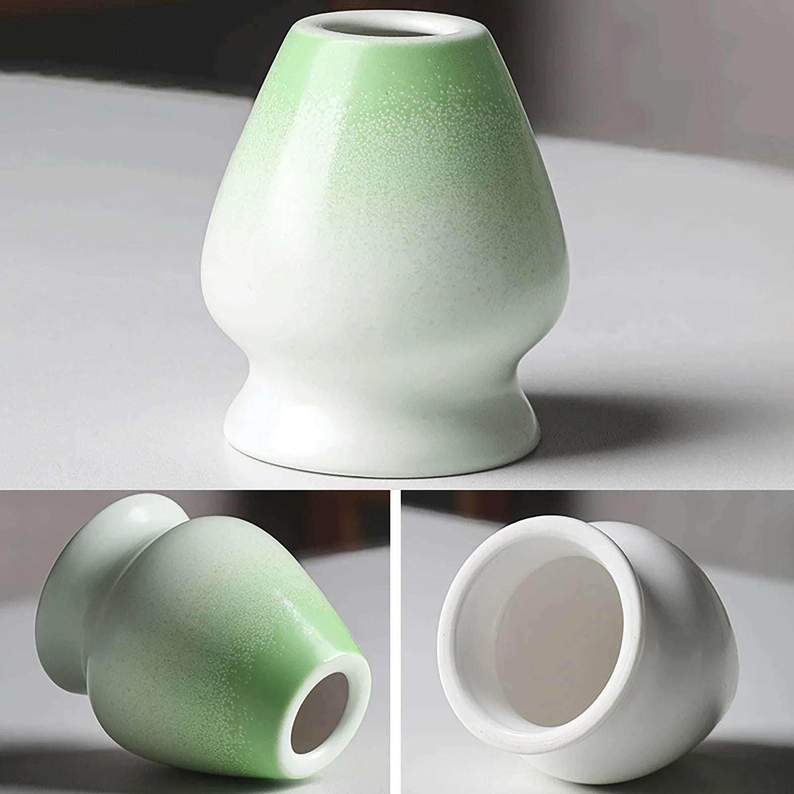 2 Pieces Traditional Japanese Matcha Bowl and Whisk Holder Tea Bowl with Pouring Spout for Office Table Tea Ceremony Party Gift