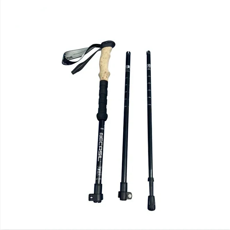 2pcs Polonais de trekking pliant bâton de randonnée pliant pôles de randonnée de randonnée de randonnée Polonais de marche nordique