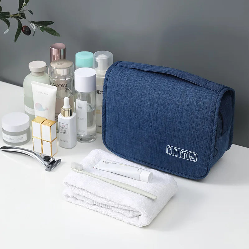 Oxford Fabric Men Business Portable Storage Bag Toiletartikler Arrangør Kvinder Kosmetisk Bag Vandtæt hængende rejsevaskpose