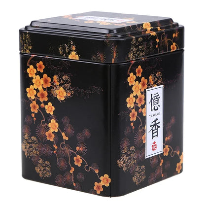 Mini Iron Tin Storage Box Tea Coffee Caddy Square Sealed Packaging Box Canister Vintage Tea Cans Kitchen Storage Container Jar