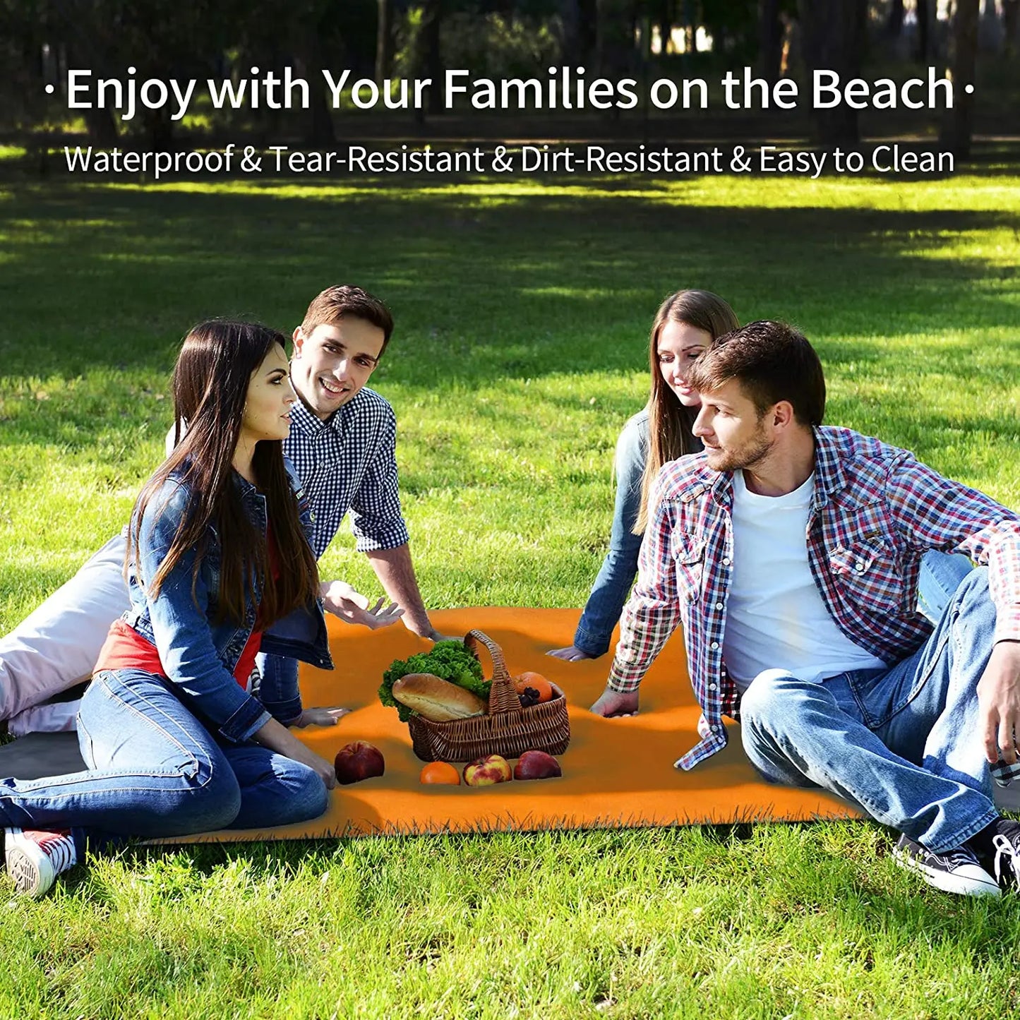 200 × 210 Batanije e plazhit të papërshkueshëm nga uji i plazhit të palosshëm dyshek dyshek dyshek portabël i lehtë i lehtë i picnic picnic mat rërë plazhi plazhi