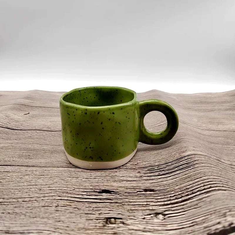 Ceramic Mug 250ml Ring Handl Coffee Milk Modern Print Porcelain Mug Handmade Ceramic Hot Chocolate Cup Couple Handgrip Cups