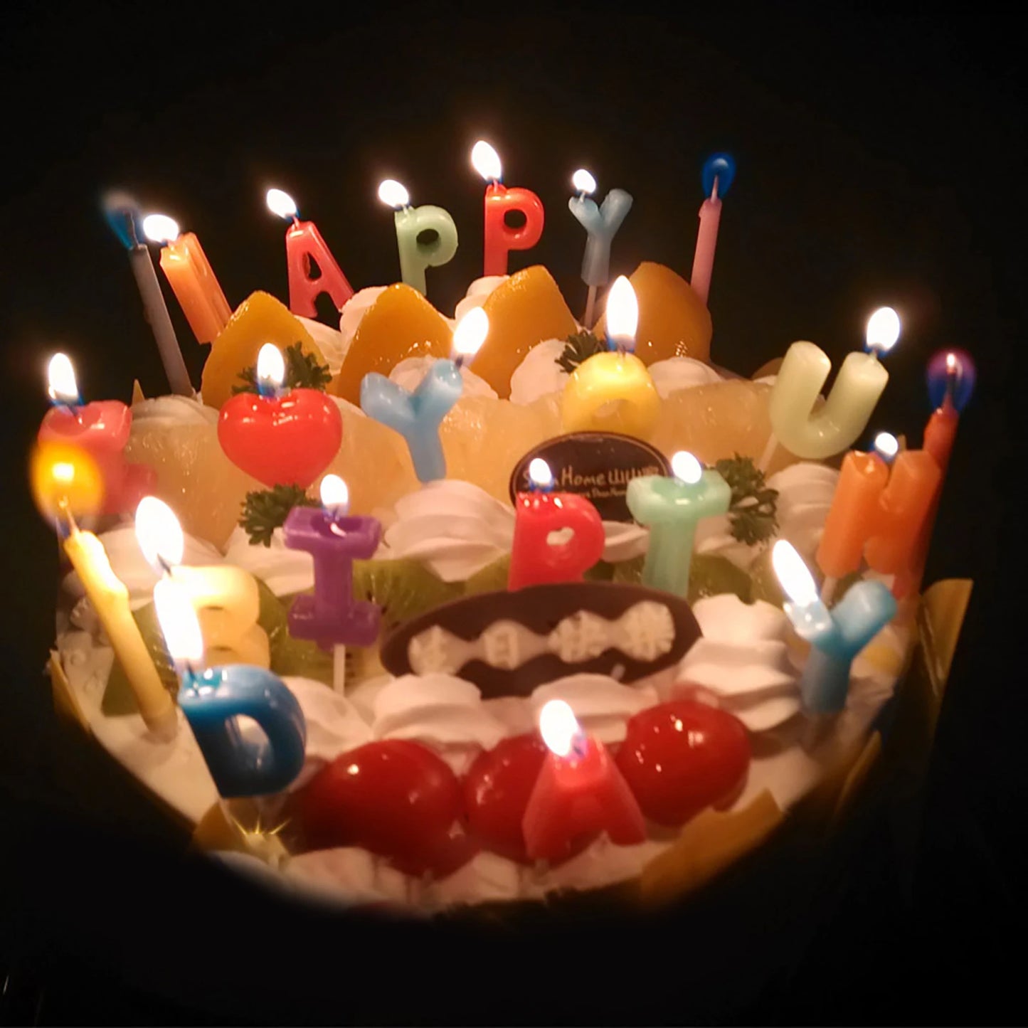 Cougies de flamme multicolour Colorde Colon d'anniversaire Gâteaux de gâteau de gâteau de décoration pour enfants pour enfants