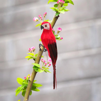 28 cm Faam fatto in schiuma a mano piuma artificiale imitazione uccello modello figurina schiuma di schiuma pappagallo pappagallo decorazione del giardino domestico ornamento