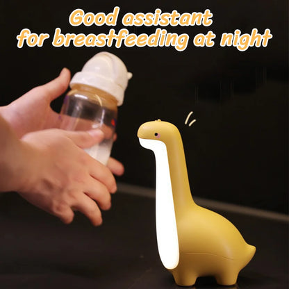 Long Necked Dinosaur Light USB Charging Soft Light With Sleeping Light Children's Cartoon Bedside Feeding LED Cute Night Light