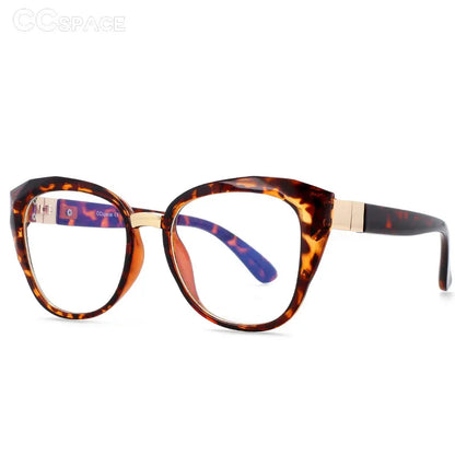 48092 Mode optische Anti-Blau-leichte Katze Eye Retro große Rahmen Textur Brillen Rahmen Ultra-leichte Männer Damen Computerbrille