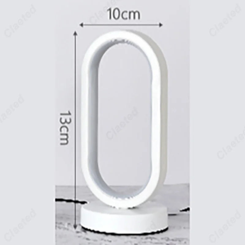 LED Oval Desk Lamp Retro Simple Dimmable USB Plug-in Bedroom Bedside Lamp Warm Bar Restaurant Atmosphere Decoration Lighting