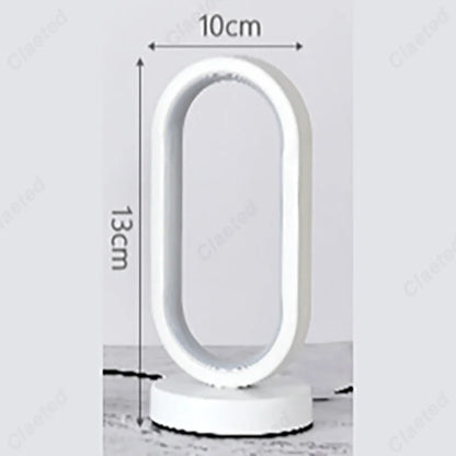 LED Oval Desk Lamp Retro Simple Dimmable USB Plug-in Bedroom Bedside Lamp Warm Bar Restaurant Atmosphere Decoration Lighting