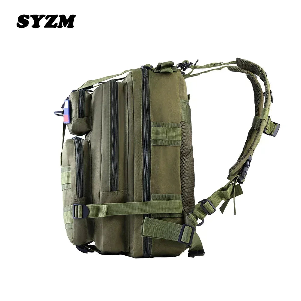 Syzm 50L o 30L Mochila táctica Bolso de la bolsa de la mochila Moldia Molle para hombres Bolsas de pesca de mochila de senderismo al aire libre