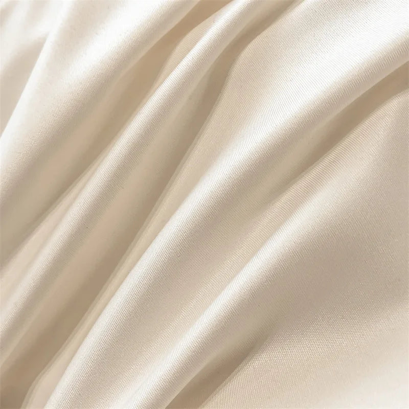 Borduurbeddenset Egyptisch katoen 600TC Quilt Cover Soft Dekbedoverkap Luxe platte/getailleerde lakenkussencases