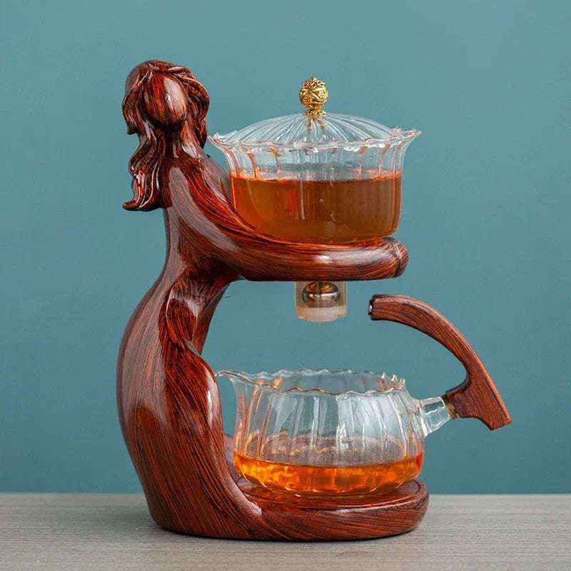 Heat-resistant Glass Teapot Holder Base Tea infusers Tea Ware Automatic Tea Set  Making  Kungfu Teapot