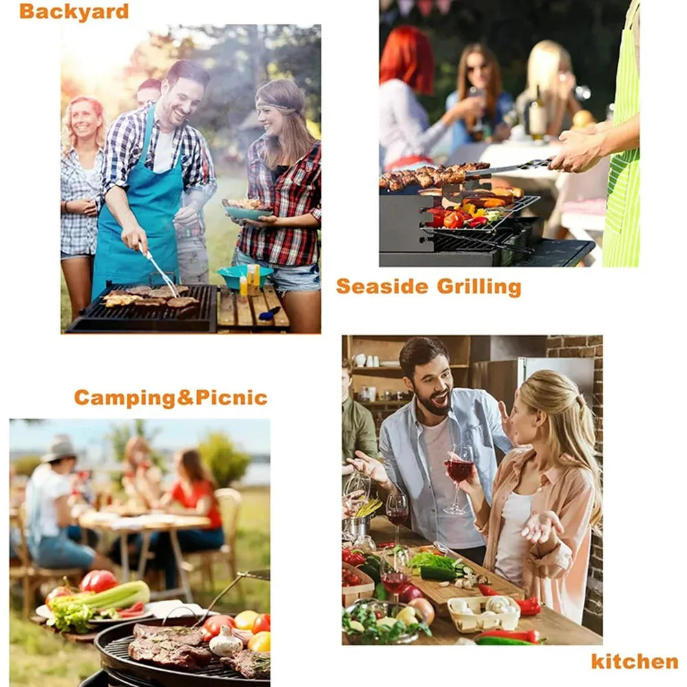 14 -stcs barbecue -gereedschappen Set Outdoor Teppanyaki BBQ Cooking Camping Blackstone Professional Griddle Accessories Kit met draagtas