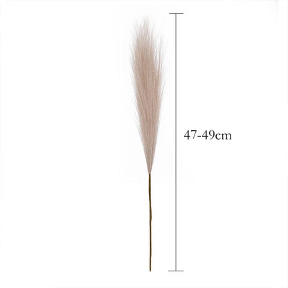 55CM 5PCS Fluffy Pampas Grass Boho Decor Flower Fake Plant Reed Simulated Wedding Party Christmas Home Decor Artificial Flower