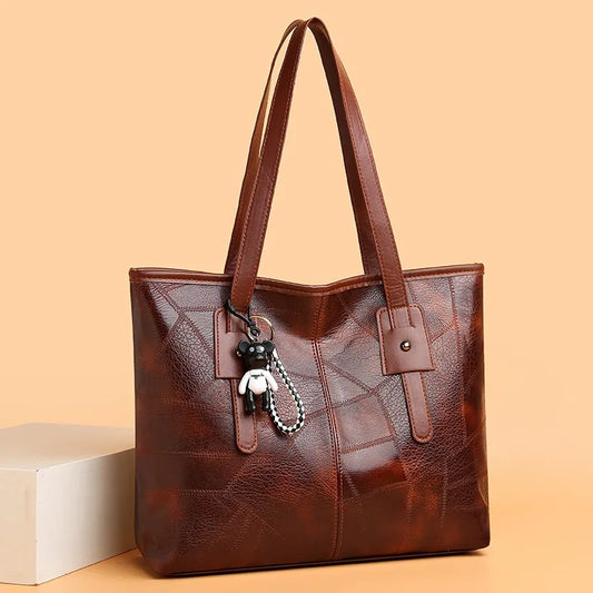 Versione coreana Trendy Women 2024 Nuova borsa di grande capacità di grande capacità con una borsa a spalla singola con cerniera quadrata orizzontale