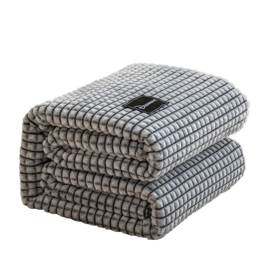 J karira za krevete Coral Fleece deke sive boje Plays Single/Queen/King Flanel pokrivači meke tople deke za krevet