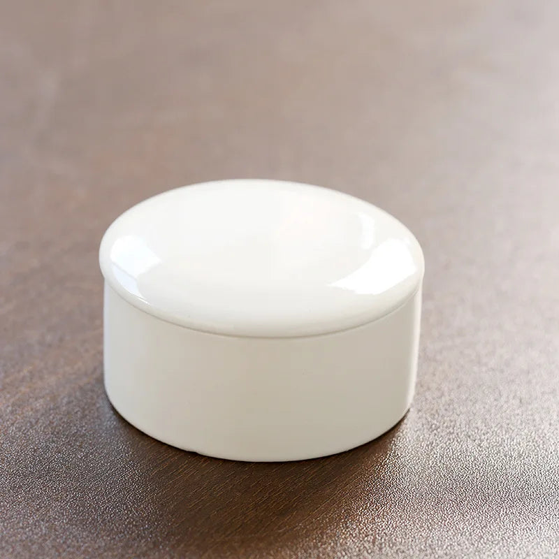 simple round ceramic jewelry storage box jewelry jar makeup box