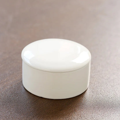 simple round ceramic jewelry storage box jewelry jar makeup box