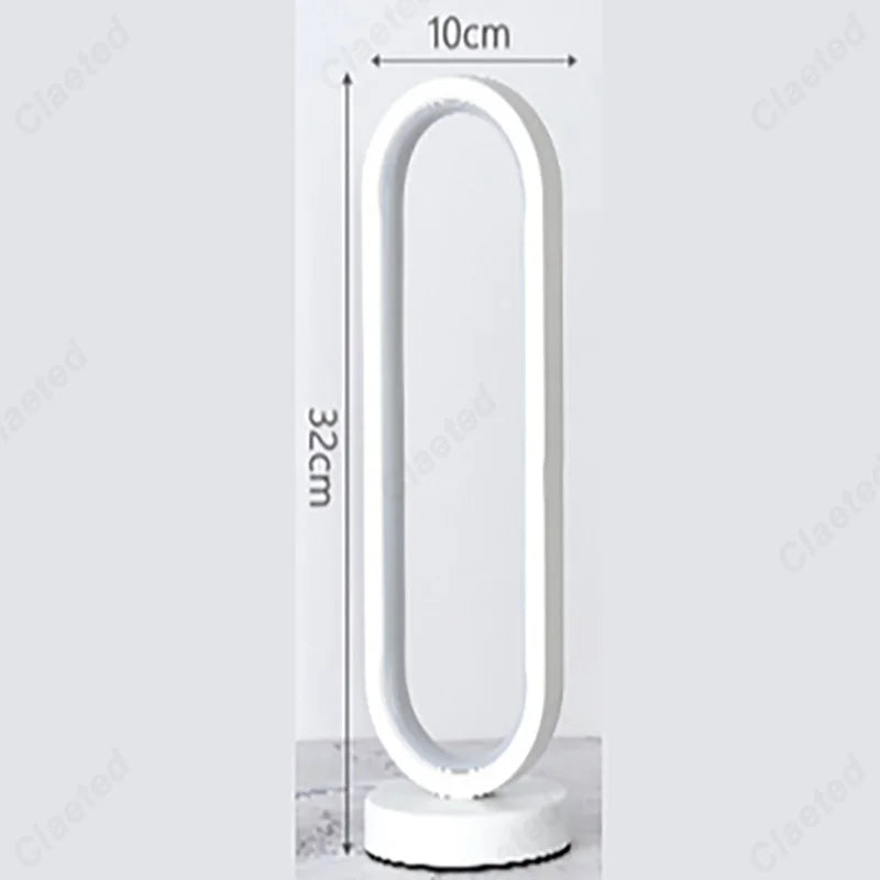 LED Oval Desk Lamp Retro Simple Dimmable USB Plug-in Bedroom Bedside Lamp Warm Bar Restaurant Atmosphere Decoration Lighting