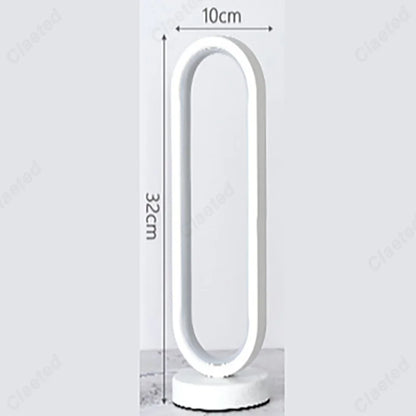 LED Oval Desk Lamp Retro Simple Dimmable USB Plug-in Bedroom Bedside Lamp Warm Bar Restaurant Atmosphere Decoration Lighting