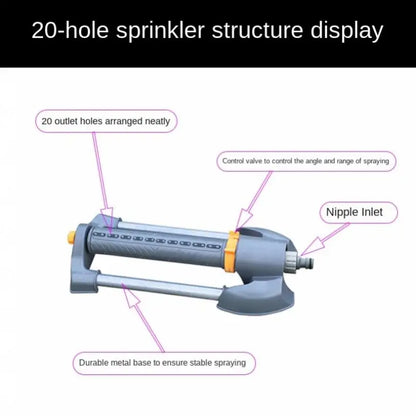 20 otvorů rotující sprinkler může zavlažovat automatické houpačky zahradní trávník kovový základna rotující voda zavlažovací voda postřikovač