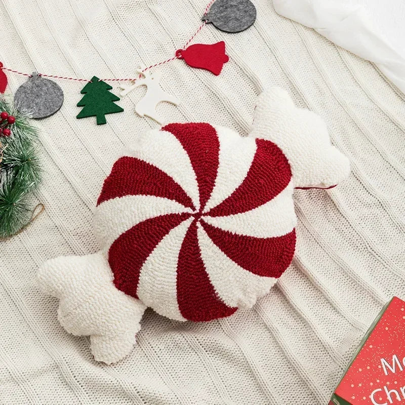 Weihnachten Krücken Weihnachten Süßigkeitenkissen Festival Heteromorphe dekorative Kissen für Sofa Weihnachtsdekorationen 2024
