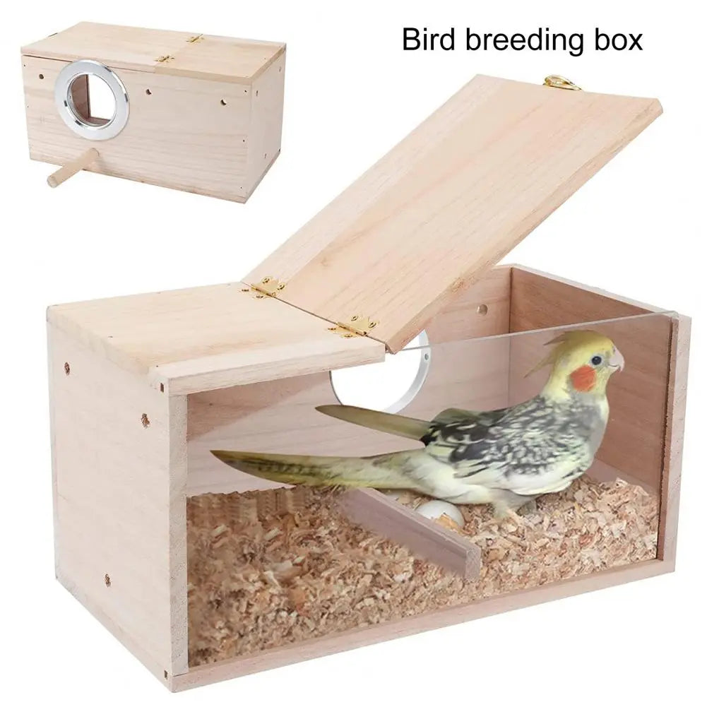 Burr gratuit Parakeet Cockatiel Bird House Nest ușor de curățat Papagalii Casă netedă Parakeet Cution Box Bird Suppdi