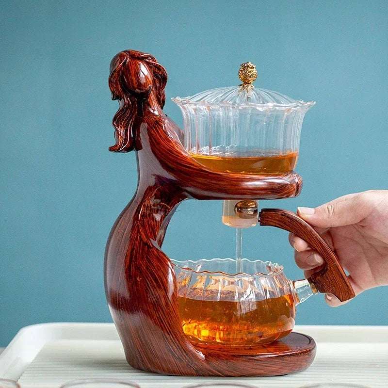 Heat-resistant Glass Teapot Holder Base Tea infusers Tea Ware Automatic Tea Set  Making  Kungfu Teapot