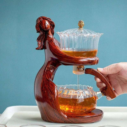 Heat-resistant Glass Teapot Holder Base Tea infusers Tea Ware Automatic Tea Set  Making  Kungfu Teapot