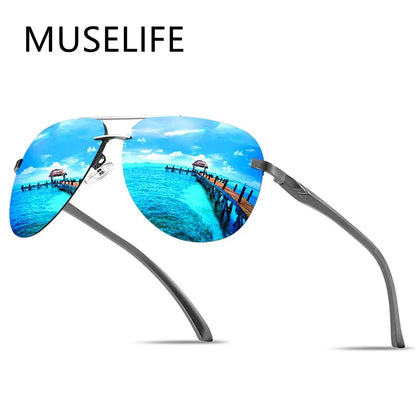 Nouveaux lunettes de soleil polarisées Louilles de soleil de conduite classiques Miroir Miroir Miroir Lunes de soleil Hommes / femmes