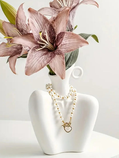 Fashionable Creative Mannequin Vase Decoration Living Room Flower Arrangement Decoration Niche Art Home Decoration