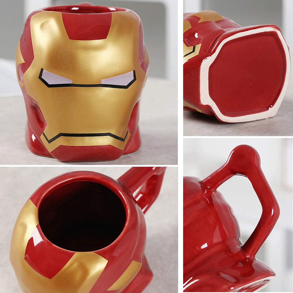 450-500ml Ceramics Mug Marvel Avengers Iron Man The Hulk Super Captain America Batman Magical Woman Hero Mug Milk cup Coffee cup