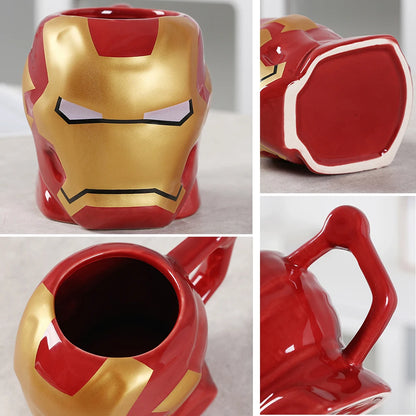 450-500ml Ceramics Mug Marvel Avengers Iron Man The Hulk Super Captain America Batman Magical Woman Hero Mug Milk cup Coffee cup