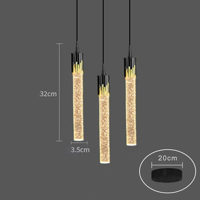 Modern Luxury Crystal Pendant Lamps Home Decor Bedside Hanging Light For Living Room Kictchen Bedroom Ceiling Chandelier Lights