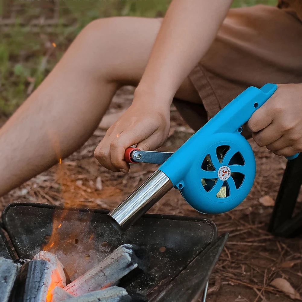 Hand BBQ -ventilator buitenluchtblazer voor barbecue picknick handleiding grill bbq ventilator vuurbalg voor buiten camping bbq kookgereedschap