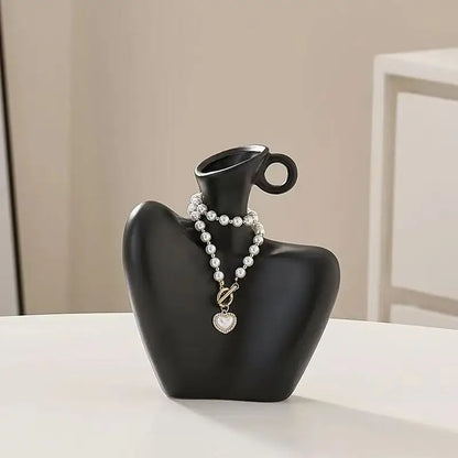Creative Human Vase Living Room Flower Arrangement Container Ceramic Flower Pot Decoration Home Decoration Accessories