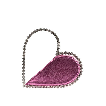 Xiyuan diamantové růžové červené černé černé srdce večerní spojkové tašky návrhář ženských kabelky