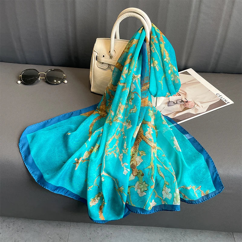 2023 divat nyomtatott virágos sifon hidzsáb sál női pareo hölgy bandanas strand törülközők nyári muszlim fátyol tekercs női foulard