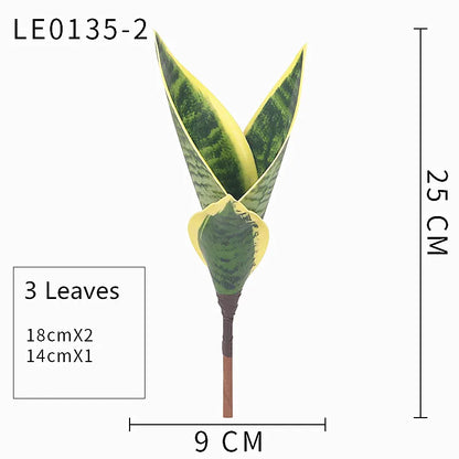 21CM-68CMArtificial Tiger Piran Plants Tropical Plastic Long Leaves Flower Arrangement Material Hotel Office Desktop Home Deco