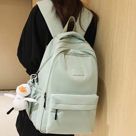 Joypessie Vandtæt teenage Bookbag Nylon Rucksack Fashion Girl Backpack Women Shoulder Bag High School School Tabag Black Mochila